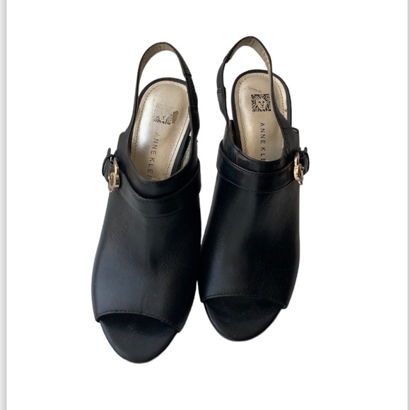 Anne Klein leather open toe high heel sandal - Picture 2 of 9